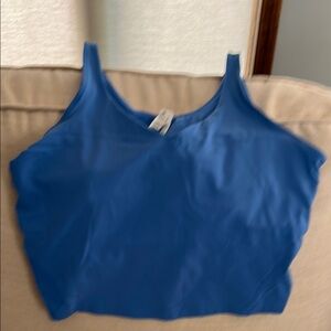 Lululemon Athletica Blue Fitted Crop Tank Top